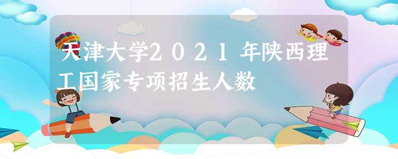 天津大学2021年陕西理工国家专项招生人数